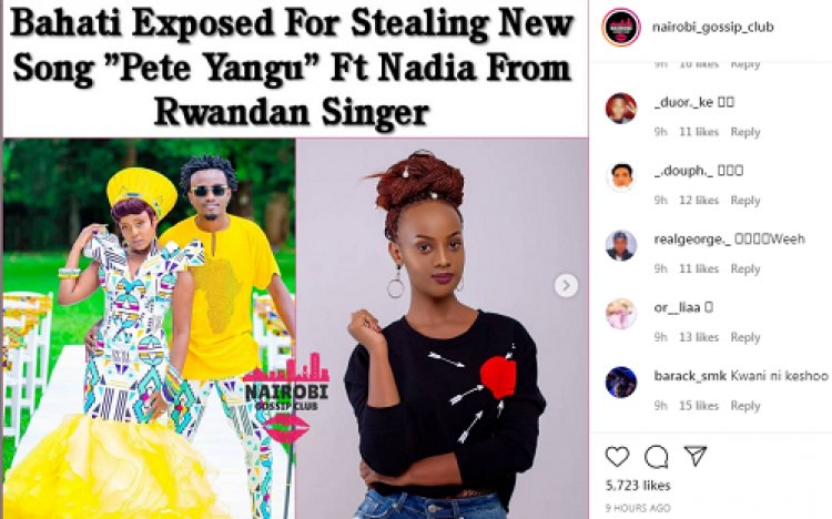 Icyamamare mu muziki wa kenya arasumbirijwe nyuma yo kwiba indirimbo ya Butera Knowless-Video