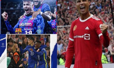 Uefa Champions League 2021: Cyera kabaye Fc Barcelona yatsinze, Cristiano Ronaldo yongera gutabara Ole Gunner Solskjaer