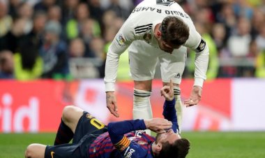 Sergio Ramos akubita Casemiro amuziza ko avunnye Lionel Messi