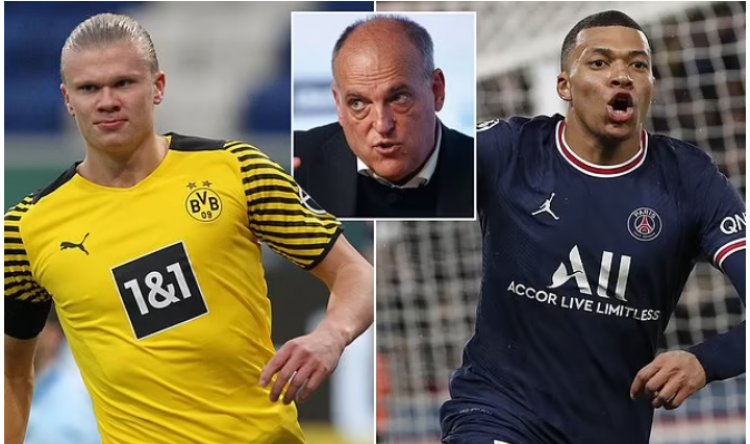 Javier Tebas uyobora La liga yemeje ko Real Madrid izasinyisha Mbappe na Haaland
