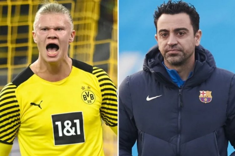Xavi utoza FC Barcelona yafashe inzira ajya kureshya Erling Haaland mu Budage