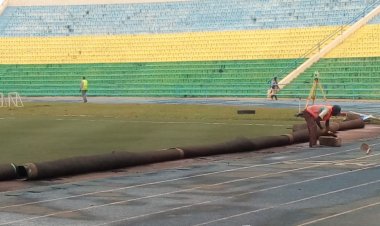 Ibikorwa byo kuvugurura stade ya Huye byatangiye(AMAFOTO)