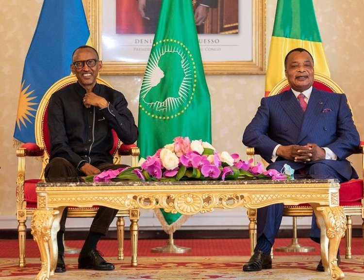 Perezida Kagame ari kuganira  na Perezida wa Congo Brazzaville, dore ibyaranze umunsi wa kabiri