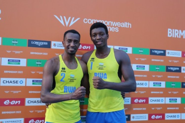 Commomwealth games 2022:Ntagengwa na Gatsinzi bakatishije itike ya ¼ muri Beach volleyball