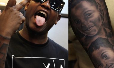 Bruce Melodie yishyizeho tatuwaje [tattoo] z’abana be