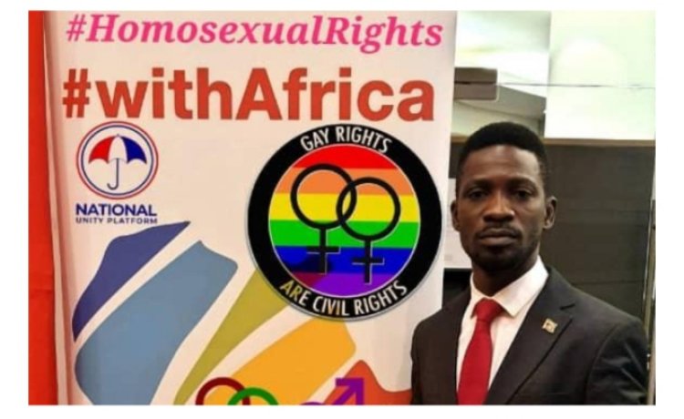 Bobi Wine yihakanye iby'amafoto y'ababana bahuje ibitsina yagaragayeho