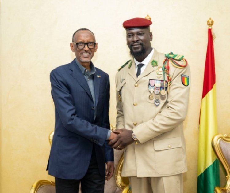 Perezida Paul Kagame yasesekaye i Conakry