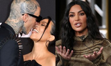 Travis Barker yateye utwatsi abavugaga ko urukundo yakunze Kim Kardashian rugiye kumusenyera