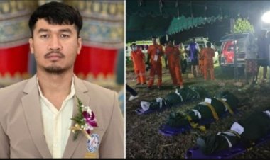 Yiciye  mu bukwe bwe abarimo umugore we, nyirabukwe na muramu we