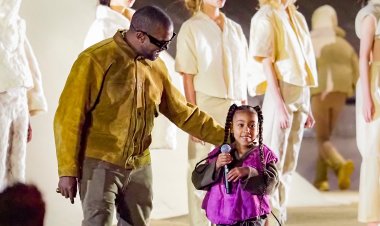 Umukobwa wa Kanye West ku myaka 10 yamaze gukorana indirimbo na se