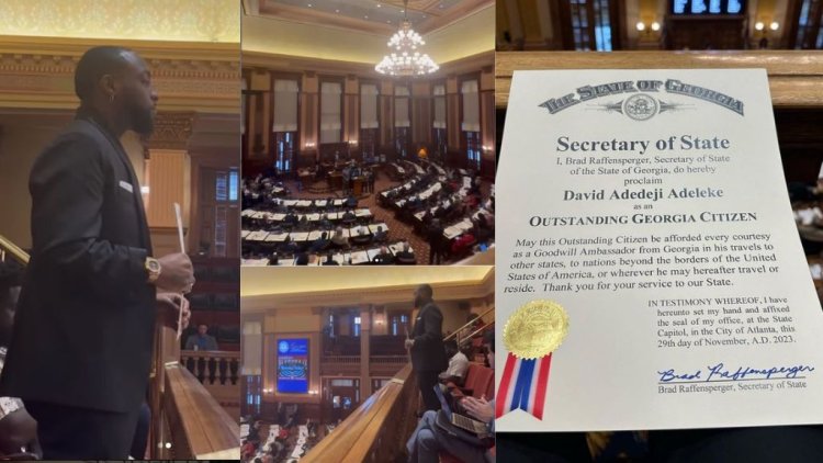 USA: Davido yahawe ubutumire bwihariye mu Nteko Nshingamateko ya Georgia