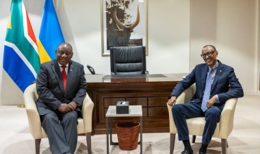 Perezida Kagame na Ramaposa baganiriye ku mirwano iri i Goma