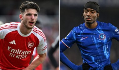 Declan Rice yagize icyo avuga kuri Madueke utarishimiwe n'abafana ba Arsenal