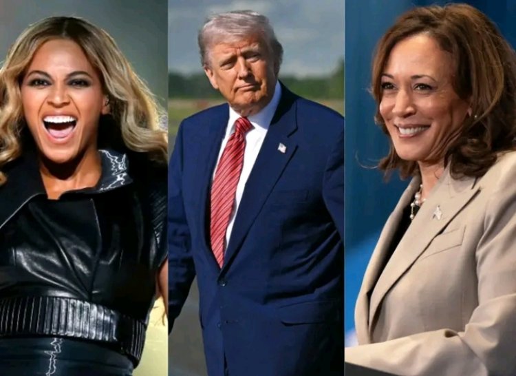 Perezida Donald Trump arashaka kurutsa Beyoncé miliyoni 11 yahawe na Kamala Harris