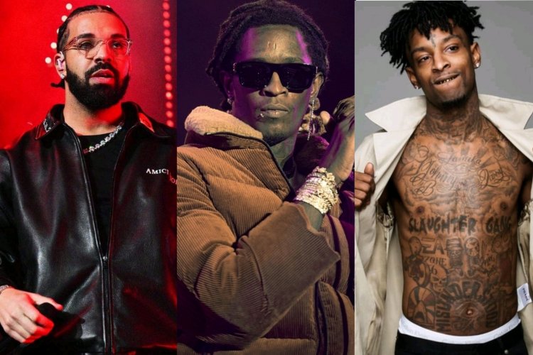 Young Thug yatakambiye abarimo Drake na 21 Savage